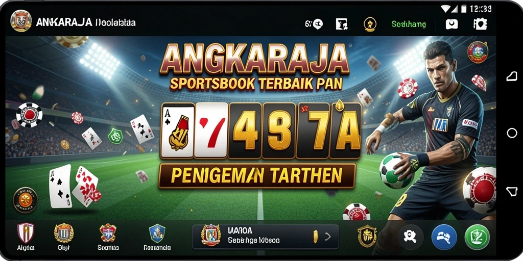 Tampilan gameplay taruhan olahraga di aplikasi ANGKARAJA.