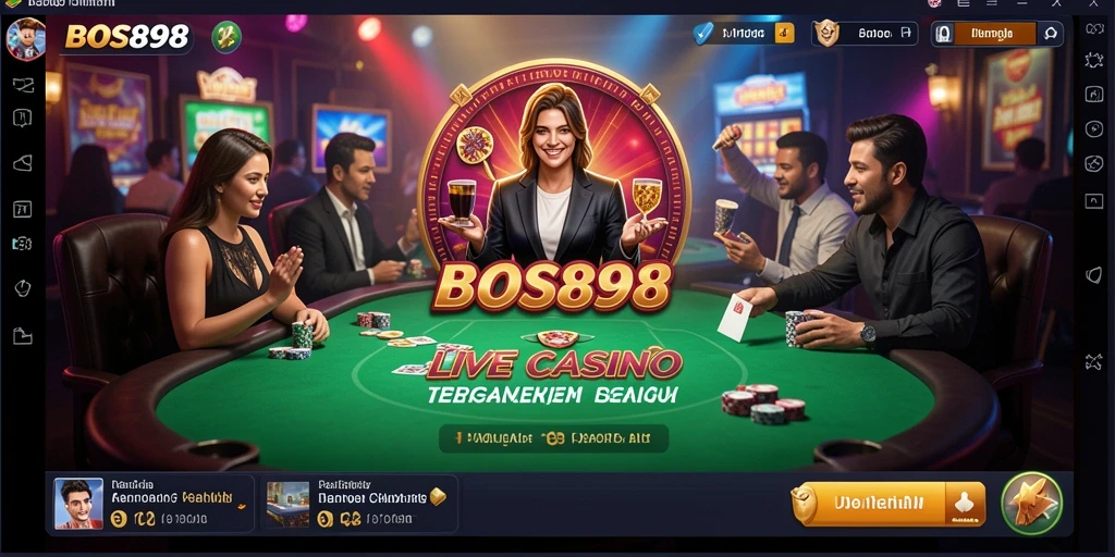 Tampilan gameplay Live Casino yang menarik dan interaktif dari BOS898.
