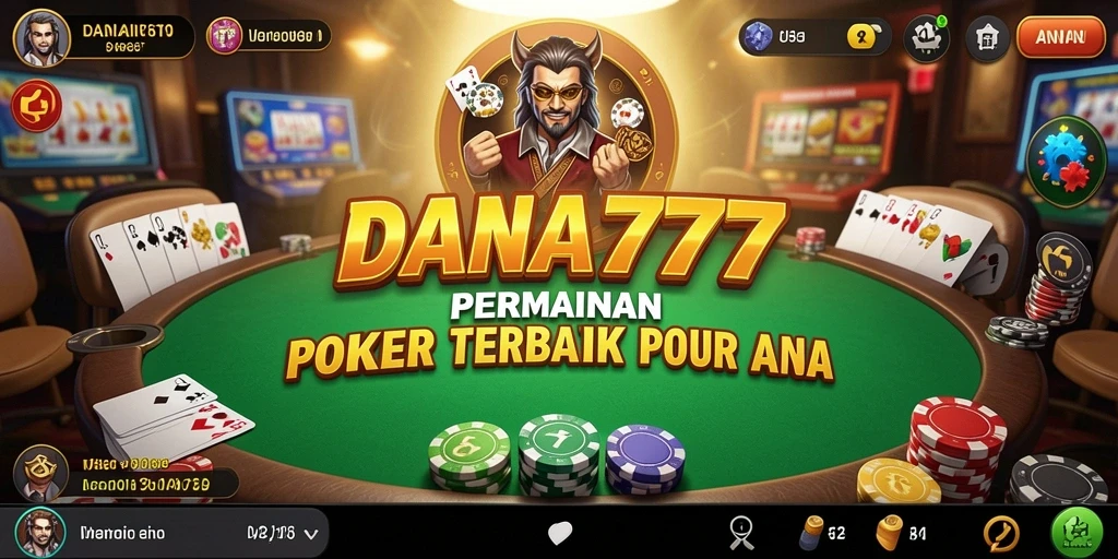 Tampilan gameplay Poker DANA777 yang seru dan penuh tantangan.