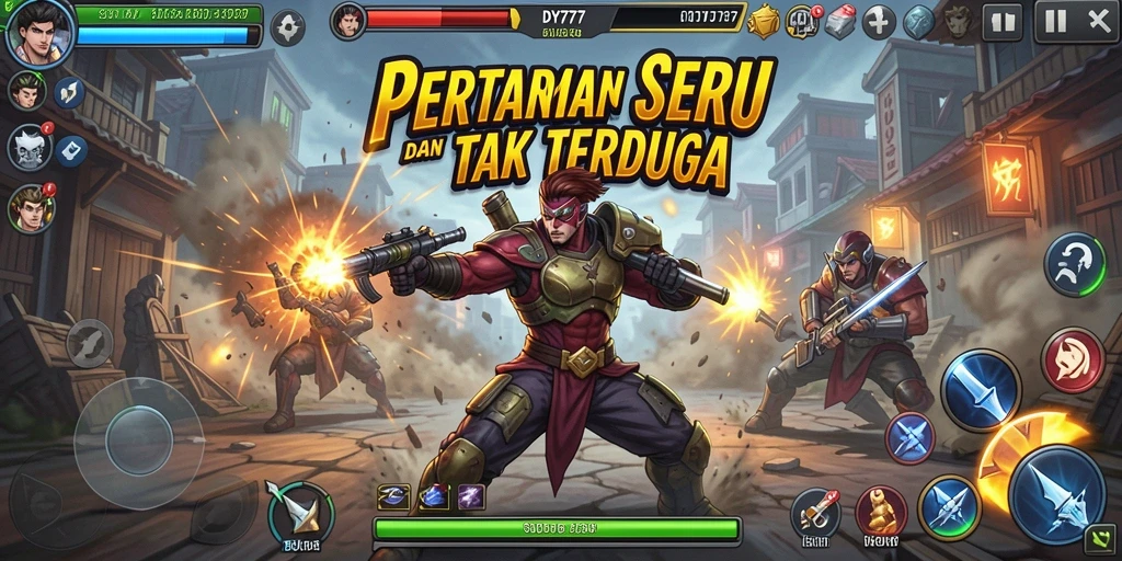 Gameplay seru DY777 dengan pertarungan yang mendebarkan.