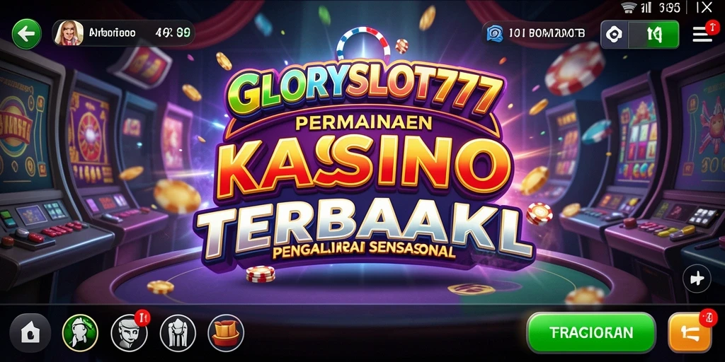 Tampilan gameplay GLORYSLOT777 yang seru dan interaktif dalam permainan Kasino.