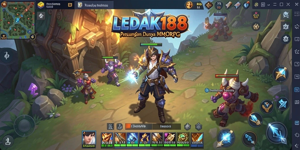 Tampilan gameplay menarik di dunia MMORPG LEDAK188.