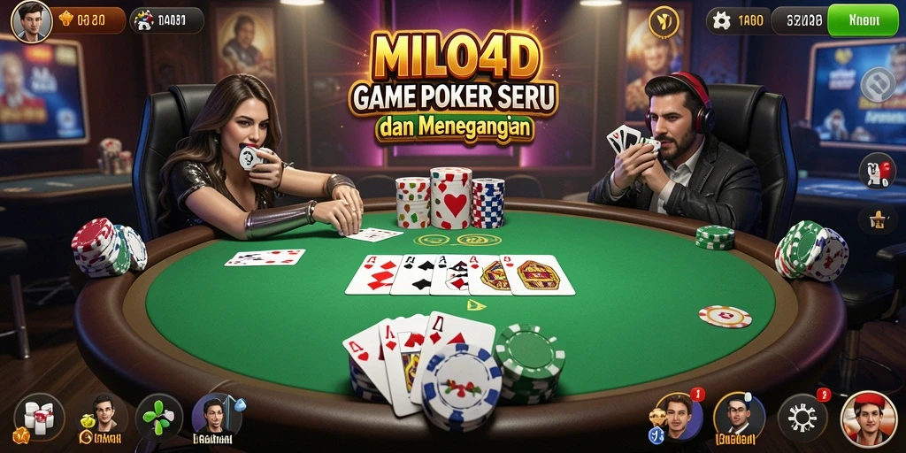 Tampilan gameplay Poker yang menarik dan menantang.