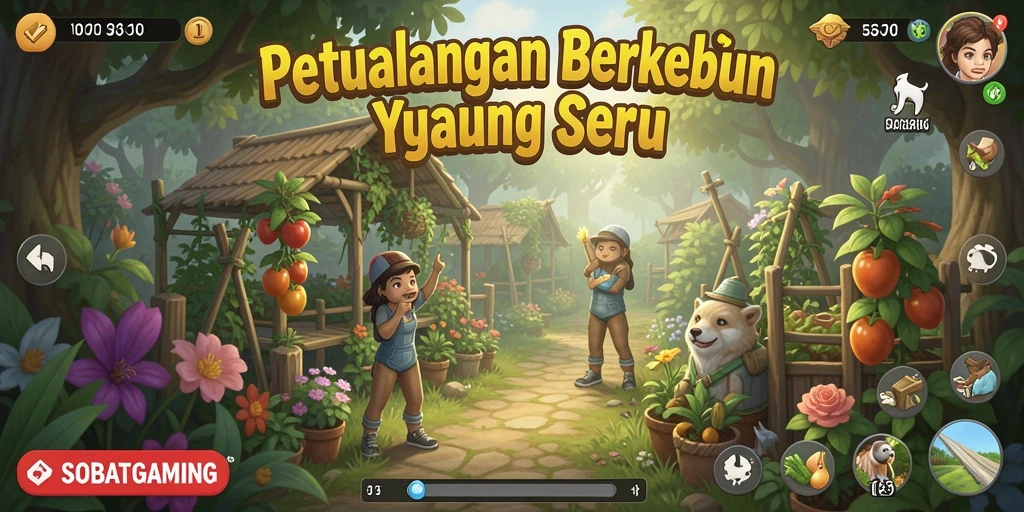 Tampilan gameplay seru berkebun di SOBATGAMING.