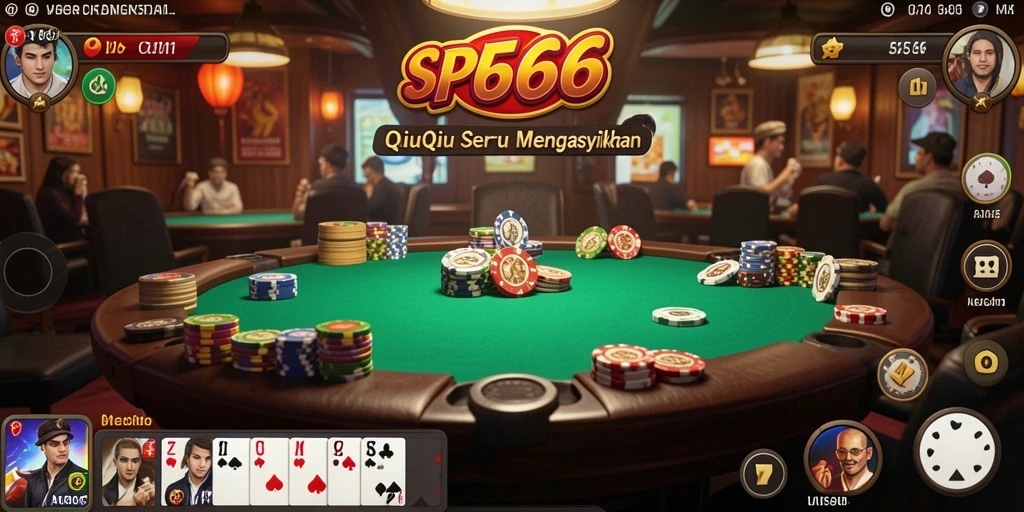 Screenshot SP666 menampilkan momen seru dalam permainan QiuQiu.