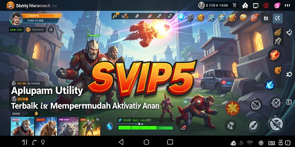 Tampilan aplikasi SVIP5 dengan fitur-fitur Utility yang lengkap.